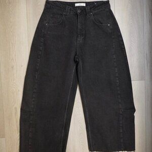 Mango Jeans black extra extra baggy wide size 4